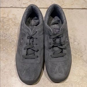 Gray Fila sneakers